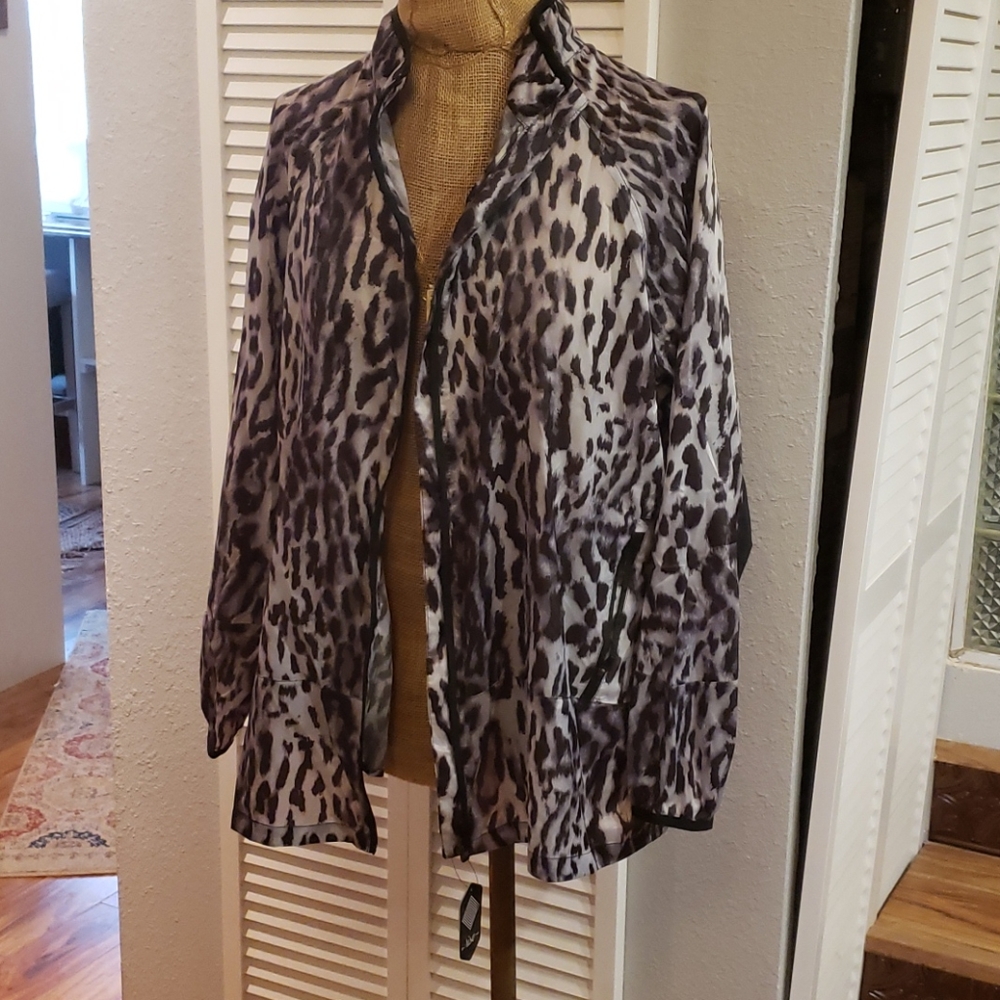 Leopard print 3X rise jacket